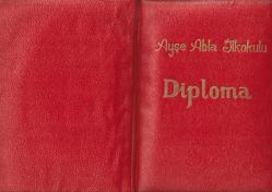 Ayşe Abla İlkokulu Diploma Kabı