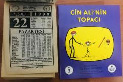 22 Mart 1999 hediyelik orijinal İmam Hatip takvim yaprağı (Cin Ali kitabı hediyeli:)