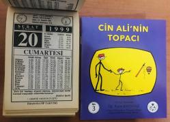20 Şubat 1999 hediyelik orijinal İmam Hatip takvim yaprağı (Cin Ali kitabı hediyeli:)