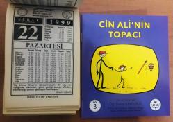 22 Şubat 1999 hediyelik orijinal İmam Hatip takvim yaprağı (Cin Ali kitabı hediyeli:)