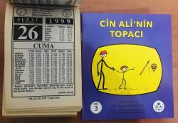 26 Şubat 1999 hediyelik orijinal İmam Hatip takvim yaprağı (Cin Ali kitabı hediyeli:)