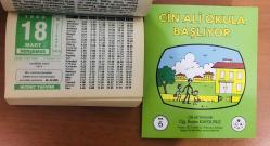 18 Mart 1999 hediyelik orijinal Hicret takvim yaprağı (Cin Ali kitabı hediyeli:)