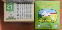 21 Şubat 1999 hediyelik orijinal Hicret takvim yaprağı (Cin Ali kitabı hediyeli:)