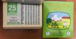 25 Şubat 1999 hediyelik orijinal Hicret takvim yaprağı (Cin Ali kitabı hediyeli:)
