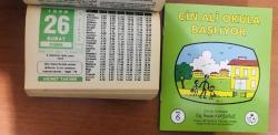 26 Şubat 1999 hediyelik orijinal Hicret takvim yaprağı (Cin Ali kitabı hediyeli:)