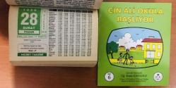 28 Şubat 1999 hediyelik orijinal Hicret takvim yaprağı (Cin Ali kitabı hediyeli:)