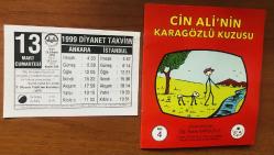 13 Mart 1999 hediyelik orijinal Diyanet takvim yaprağı (Cin Ali kitabı hediyeli:)