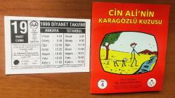 19 Mart 1999 hediyelik orijinal Diyanet takvim yaprağı (Cin Ali kitabı hediyeli:)