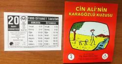 20 Mart 1999 hediyelik orijinal Diyanet takvim yaprağı (Cin Ali kitabı hediyeli:)