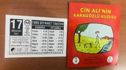 Efemera - 17 Ağustos 1999 hediyelik orijinal Diyanet takvim yaprağı (Cin Ali kitabı hediyeli:) - kitantik - kitaLog