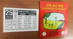 25 Ağustos 1999 hediyelik orijinal Diyanet takvim yaprağı (Cin Ali kitabı hediyeli:)