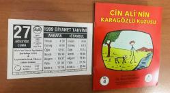 27 Ağustos 1999 hediyelik orijinal Diyanet takvim yaprağı (Cin Ali kitabı hediyeli:)