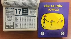 17 Şubat 2000 hediyelik orijinal Erkam takvim yaprağı (Cin Ali kitabı hediyeli:)