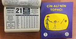 21 Şubat 2000 hediyelik orijinal Erkam takvim yaprağı (Cin Ali kitabı hediyeli:)