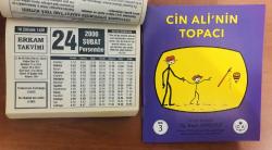 24 Şubat 2000 hediyelik orijinal Erkam takvim yaprağı (Cin Ali kitabı hediyeli:)