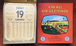 19 Şubat 2000 hediyelik orijinal Bilgi takvim yaprağı (Cin Ali kitabı hediyeli:)