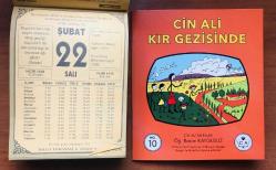 22 Şubat 2000 hediyelik orijinal Bilgi takvim yaprağı (Cin Ali kitabı hediyeli:)