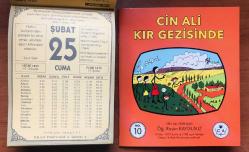 25 Şubat 2000 hediyelik orijinal Bilgi takvim yaprağı (Cin Ali kitabı hediyeli:)