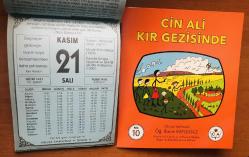 21 Kasım 2000 hediyelik orijinal Bilgi takvim yaprağı (Cin Ali kitabı hediyeli:)