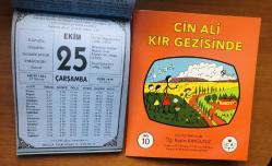25 Ekim 2000 hediyelik orijinal Bilgi takvim yaprağı (Cin Ali kitabı hediyeli:)