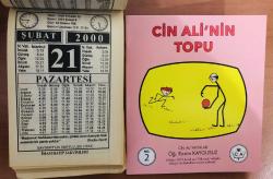 21 Şubat 2000 hediyelik orijinal İmam Hatip takvim yaprağı (Cin Ali kitabı hediyeli:)