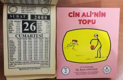 26 Şubat 2000 hediyelik orijinal İmam Hatip takvim yaprağı (Cin Ali kitabı hediyeli:)