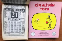21 Haziran 2000 hediyelik orijinal İmam Hatip takvim yaprağı (Cin Ali kitabı hediyeli:)