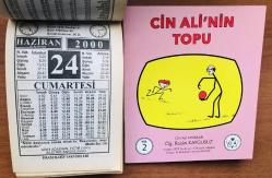 24 Haziran 2000 hediyelik orijinal İmam Hatip takvim yaprağı (Cin Ali kitabı hediyeli:)