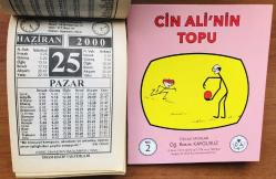 25 Haziran 2000 hediyelik orijinal İmam Hatip takvim yaprağı (Cin Ali kitabı hediyeli:)