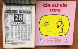 28 Haziran 2000 hediyelik orijinal İmam Hatip takvim yaprağı (Cin Ali kitabı hediyeli:)