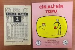 2 Şubat 2000 hediyelik orijinal İmam Hatip takvim yaprağı (Cin Ali kitabı hediyeli:)