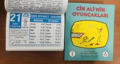 21 Şubat 2000 hediyelik orijinal Diyanet takvim yaprağı (Cin Ali kitabı hediyeli:)