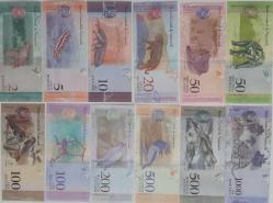 2017 VENEZUELLA 2-5-10-20-50-50-100-100-200-500-500-1000 BOLİVARES ORİJİNAL PARA SETİ 12 ADET ÇİLL