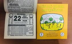 22 Temmuz 2001 hediyelik orijinal Türkiye gazetesi takvim yaprağı (Cin Ali kitabı hediyeli:)