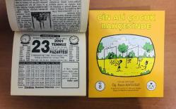 23 Temmuz 2001 hediyelik orijinal Türkiye gazetesi takvim yaprağı (Cin Ali kitabı hediyeli:)
