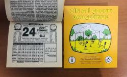 24 Temmuz 2001 hediyelik orijinal Türkiye gazetesi takvim yaprağı (Cin Ali kitabı hediyeli:)