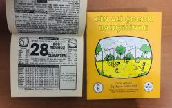 28 Temmuz 2001 hediyelik orijinal Türkiye gazetesi takvim yaprağı (Cin Ali kitabı hediyeli:)