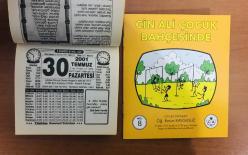 30 Temmuz 2001 hediyelik orijinal Türkiye gazetesi takvim yaprağı (Cin Ali kitabı hediyeli:)