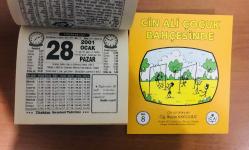 28 Ocak 2001 hediyelik orijinal Türkiye gazetesi takvim yaprağı (Cin Ali kitabı hediyeli:)