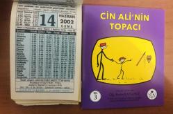 14 Haziran 2002 hediyelik orijinal Fazilet takvim yaprağı (Cin Ali kitabı hediyeli:)