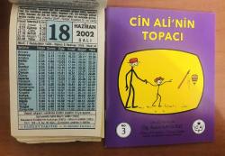 18 Haziran 2002 hediyelik orijinal Fazilet takvim yaprağı (Cin Ali kitabı hediyeli:)