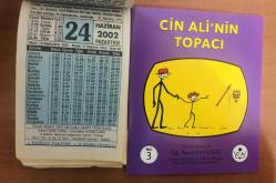 24 Haziran 2002 hediyelik orijinal Fazilet takvim yaprağı (Cin Ali kitabı hediyeli:)