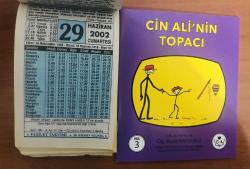 29 Haziran 2002 hediyelik orijinal Fazilet takvim yaprağı (Cin Ali kitabı hediyeli:)