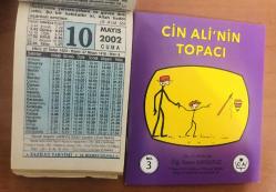 10 Mayıs 2002 hediyelik orijinal Fazilet takvim yaprağı (Cin Ali kitabı hediyeli:)
