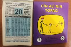 20 Mayıs 2002 hediyelik orijinal Fazilet takvim yaprağı (Cin Ali kitabı hediyeli:)