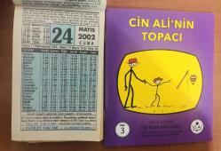 24 Mayıs 2002 hediyelik orijinal Fazilet takvim yaprağı (Cin Ali kitabı hediyeli:)