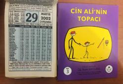 29 Mayıs 2002 hediyelik orijinal Fazilet takvim yaprağı (Cin Ali kitabı hediyeli:)