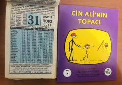 31 Mayıs 2002 hediyelik orijinal Fazilet takvim yaprağı (Cin Ali kitabı hediyeli:)