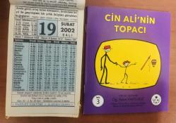 19 Şubat 2002 hediyelik orijinal Fazilet takvim yaprağı (Cin Ali kitabı hediyeli:)