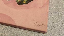 TUAL ÜZERİNDE GÜZEL BİR EBRU ÇALIŞMASI...